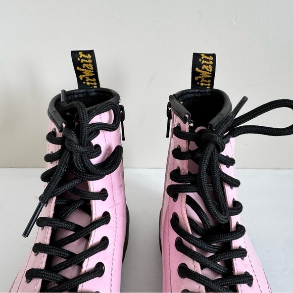 Dr. Martens 1460 J Pink Patent Leather Lace
Up/Zip Ankle Boots Size 2 - Picture 9 of 14